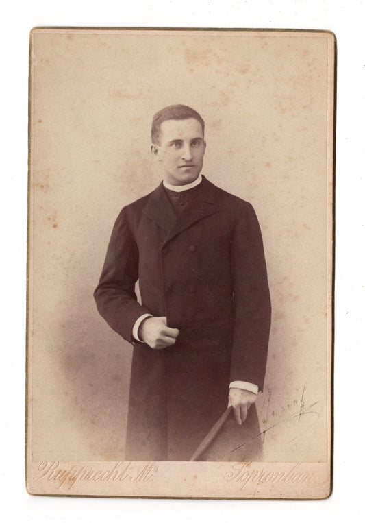 Fotografie Feiner Herr / Geistlicher - Sopronban Ödenburg 1880er / CAB X-19
