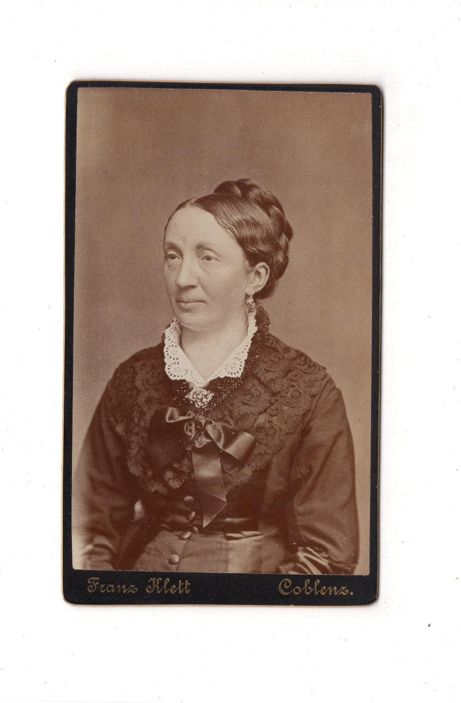 Fotografie Damenportrait - Koblenz 1880er / CDV C1-12