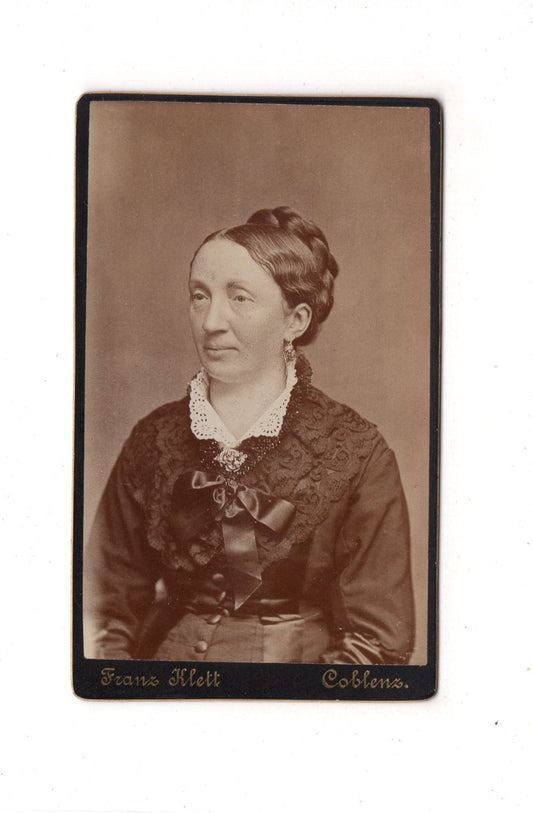 Fotografie Damenportrait - Koblenz 1880er / CDV C1-12