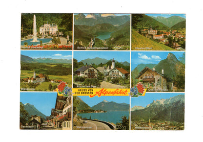 Ansichtskarte Große Alpenfahrt / Wieskirche / Mittenwald +++
