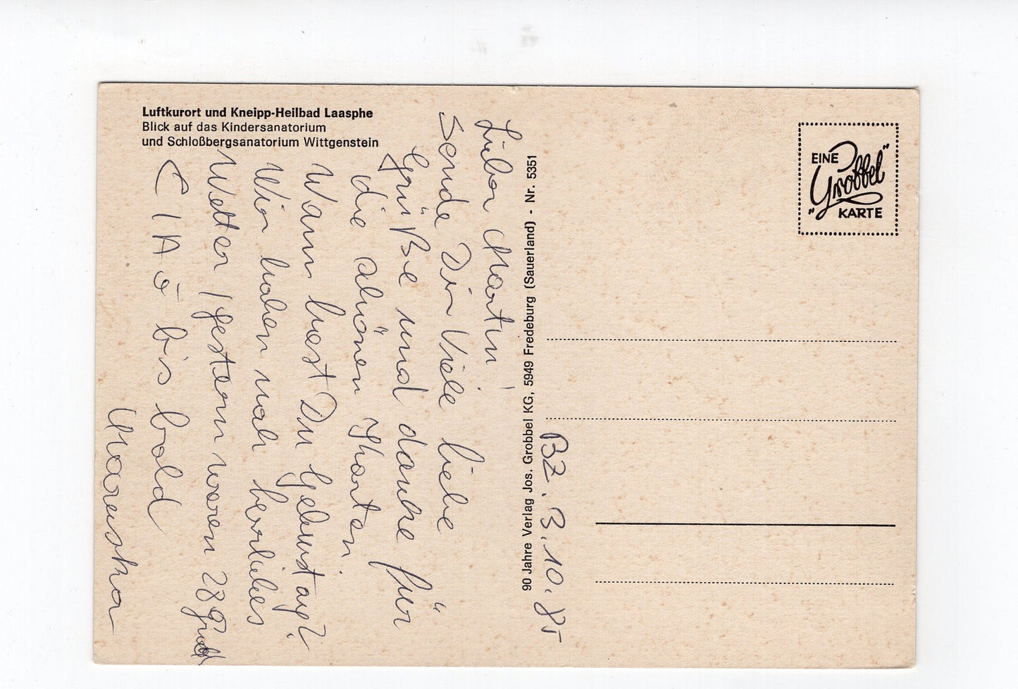 Ansichtskarte Bad Laasphe / Kindersanatorium +++