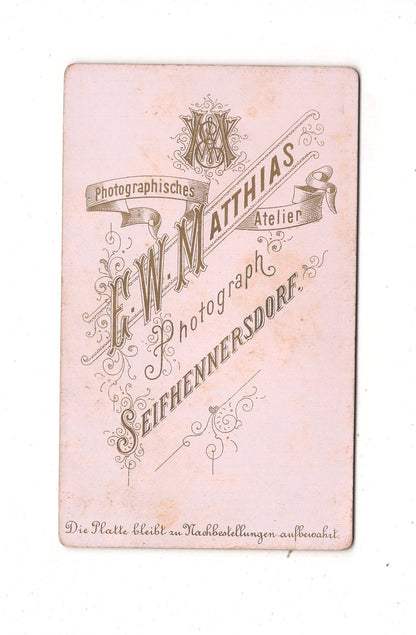 Fotografie Niedlicher kleiner Junge - Seifhennersdorf 1880er / CDV M1-14