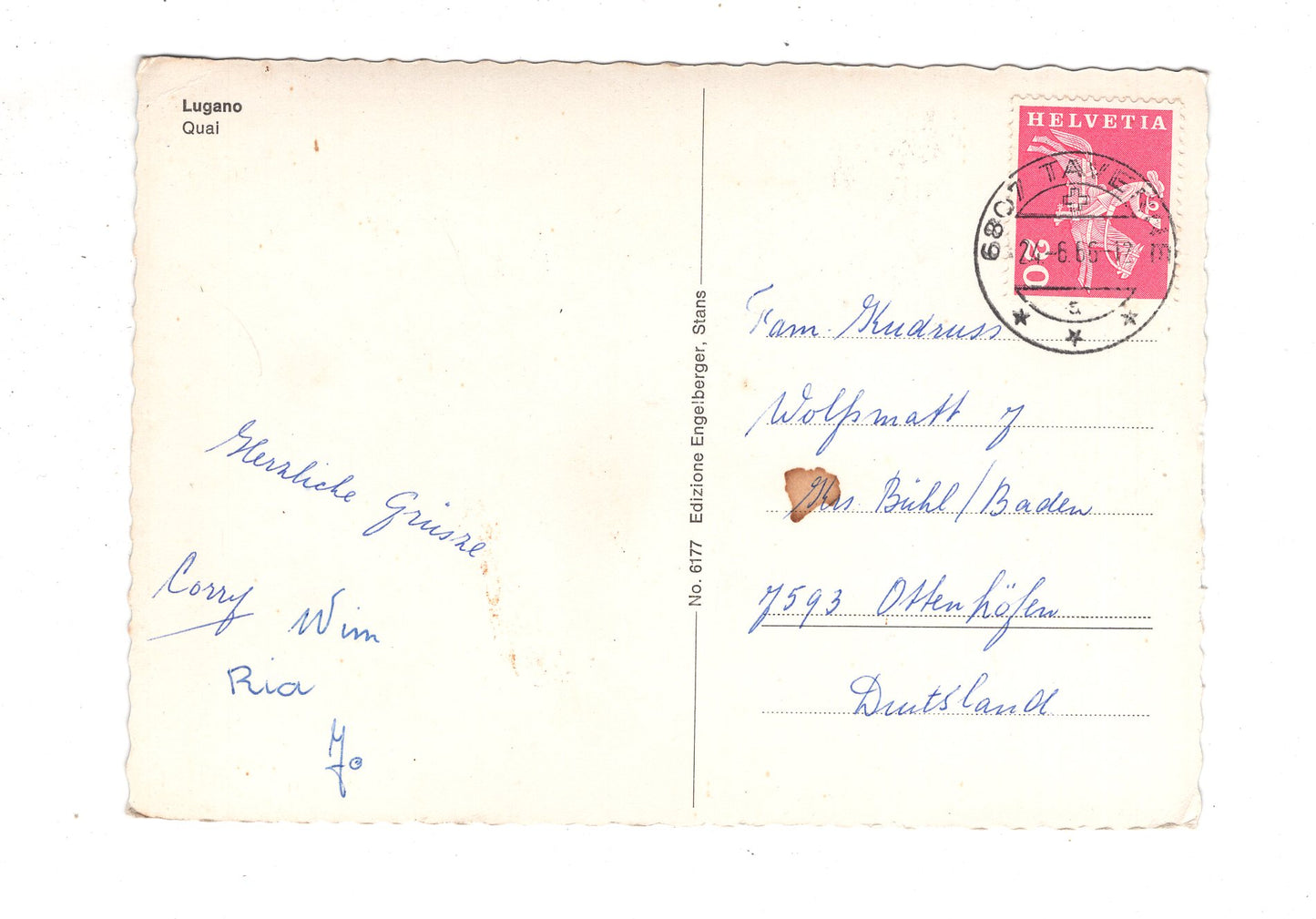 Ansichtskarte Lugano / Quai / Schweiz