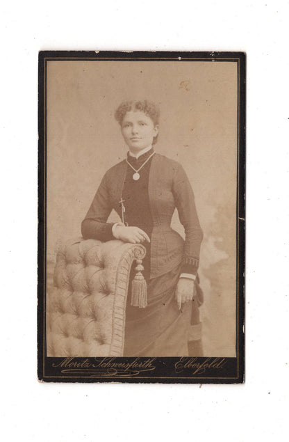 Fotografie Feine Dame - Elberfeld 1880er / CDV L1-33