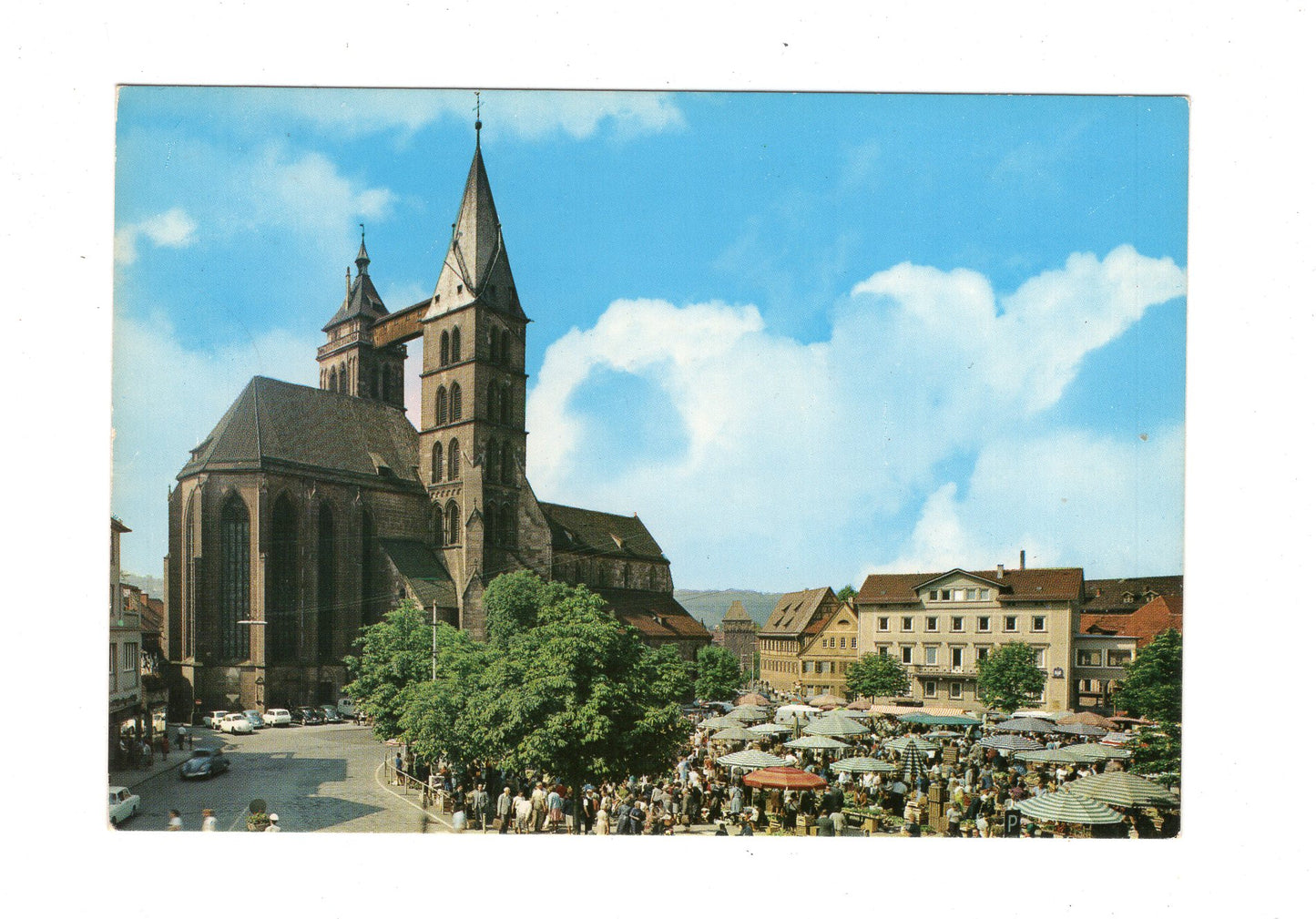 Ansichtskarte Esslingen am Neckar / Marktplatz mit Stadtkirche / I1-60