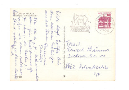 Ansichtskarte Esslingen am Neckar / Marktplatz mit Stadtkirche / I1-60