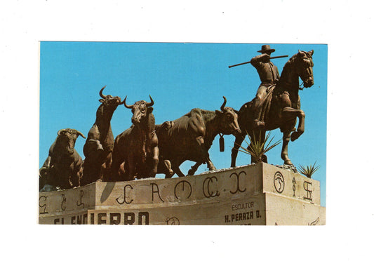 Ansichtskarte Juarez / El Encierro / Monument to the Bulls / Mexiko
