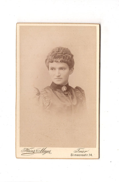 Fotografie Damenportrait - Trier 1880er / CDV C1-12