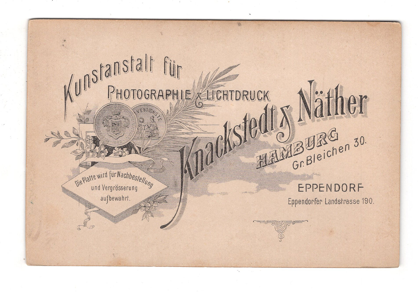 Fotografie Feine Dame mit Baby - Hamburg 1890er / CAB U-34