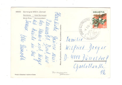 Ansichtskarte Gornergrat / Zermatt / Schweiz