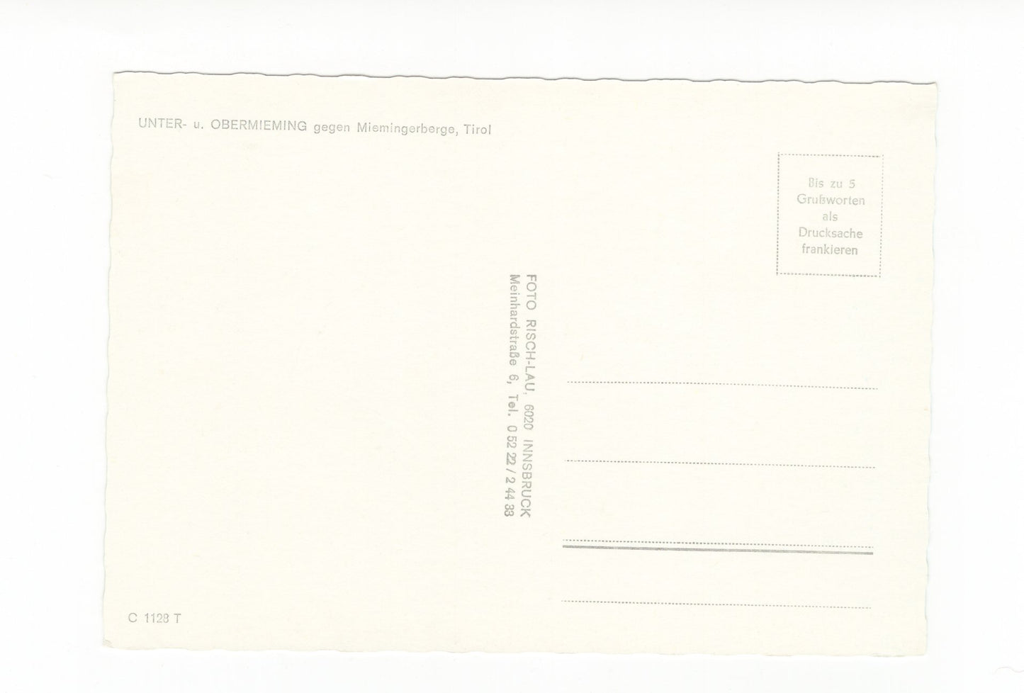 Ansichtskarte Unter- und Obermieming / Tirol / Österreich