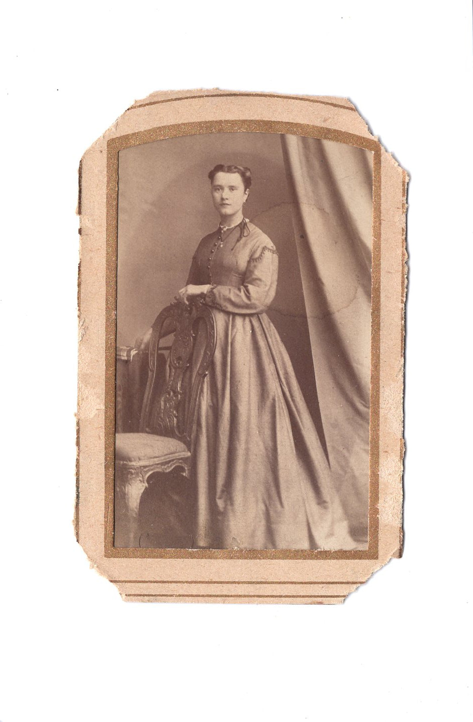 Fotografie Feine Dame - unbekannter Ort 1860er