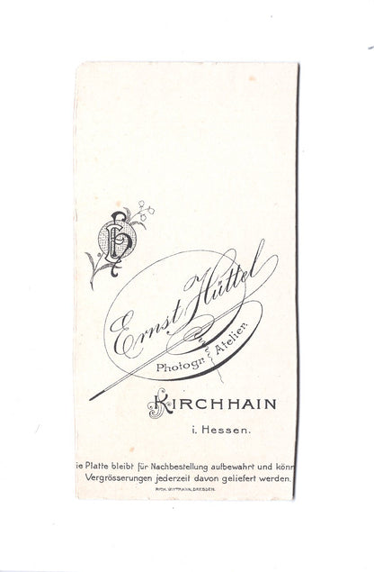 Fotografie Herrenportrait - Kirchhain / Bezirk Kassel 1900er