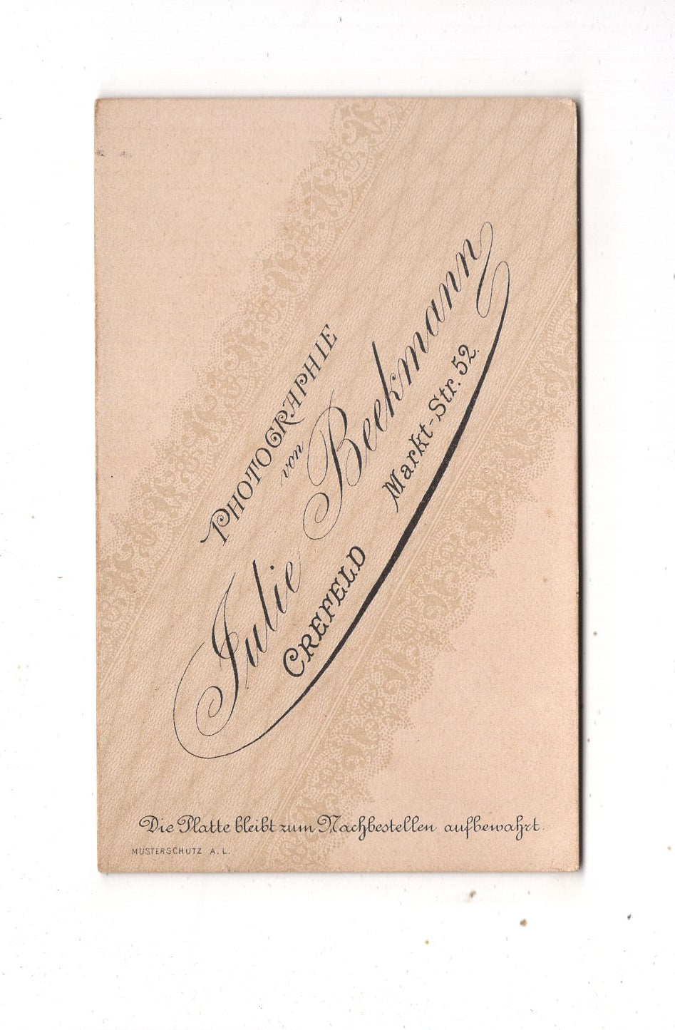 Fotografie Herrenportrait - Krefeld 1870er