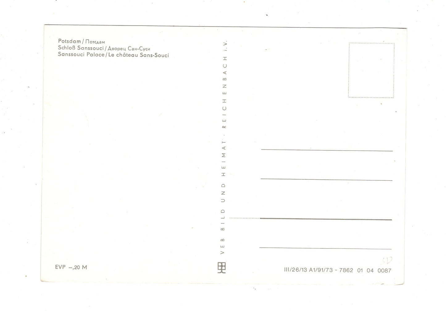 Ansichtskarte Potsdam / Schloss Sanssouci / M1-54