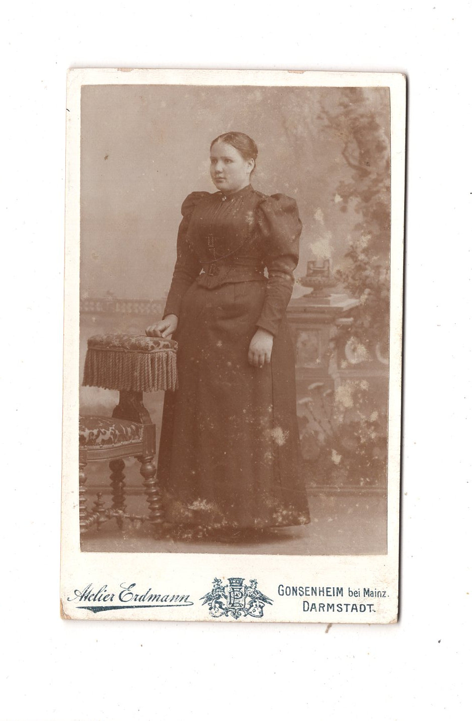 Fotografie Feine Dame - Gonsenheim bei Mainz / Darmstadt 1890er / CDV L1-33