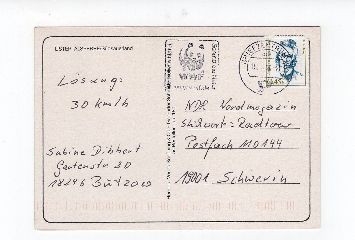 Ansichtskarte Listertalsperre / Südsauerland