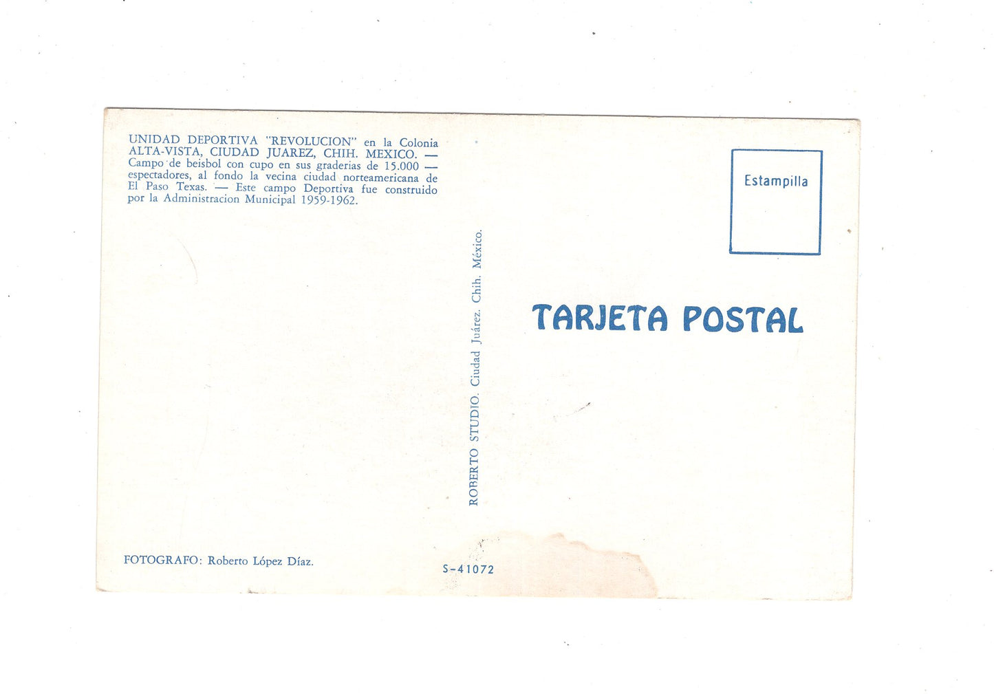 Ansichtskarte Juarez / Unidad Deportiva REVOLUCION / Mexiko