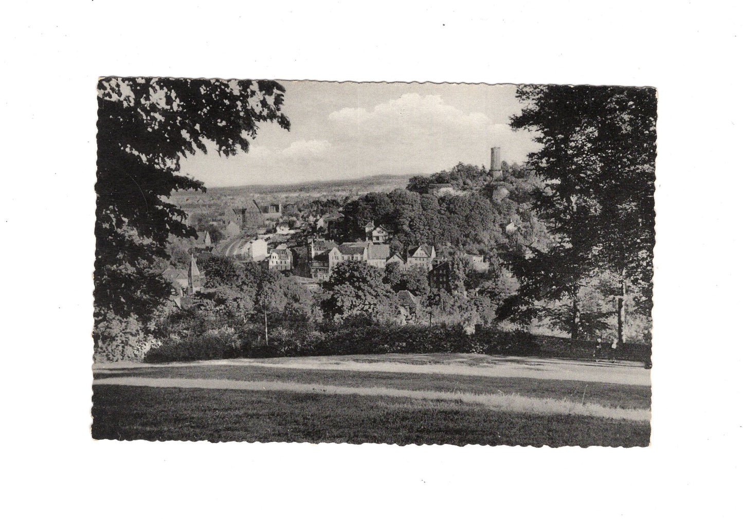 Ansichtskarte Bielefeld / Blick vom Johannisberg zur Sparrenburg