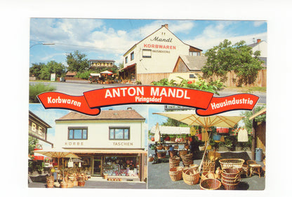 Ansichtskarte Anton Mandl Korbwaren / Piringsdorf / Burgenland / Österreich