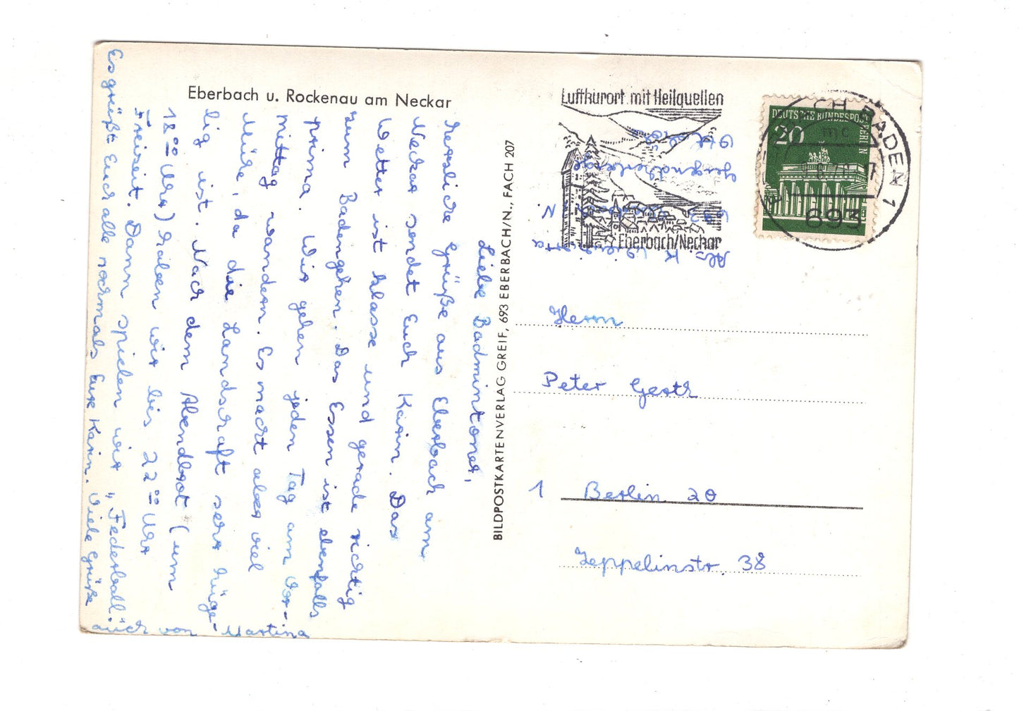 Ansichtskarte Eberbach und Rockenau am Neckar / I1-60