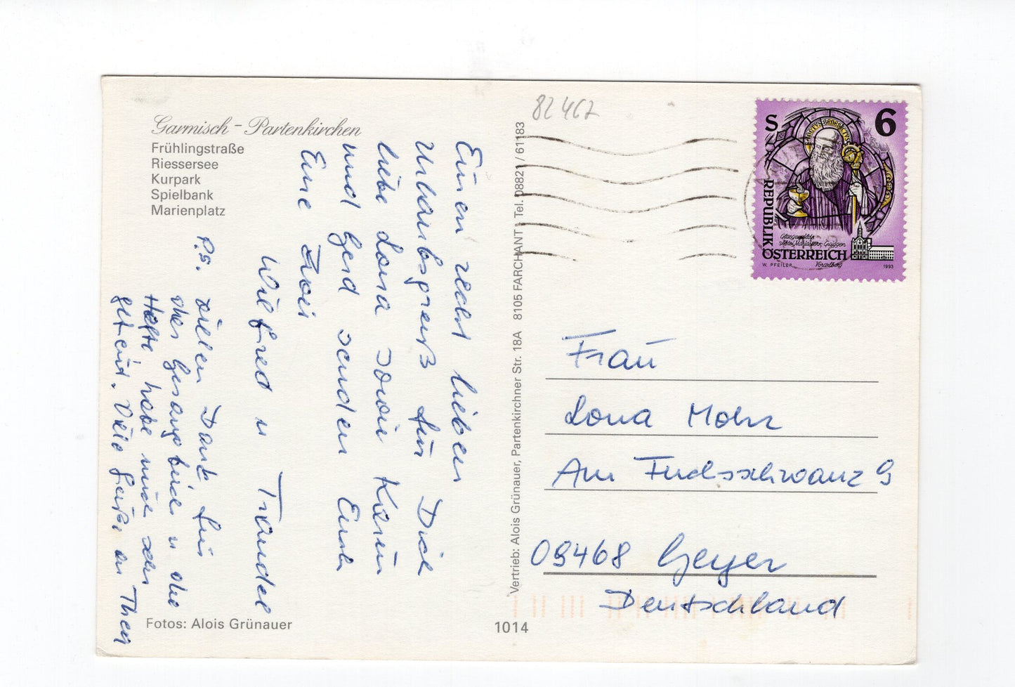 Ansichtskarte Garmisch-Partenkirchen / Kurpark / Spielbank +++