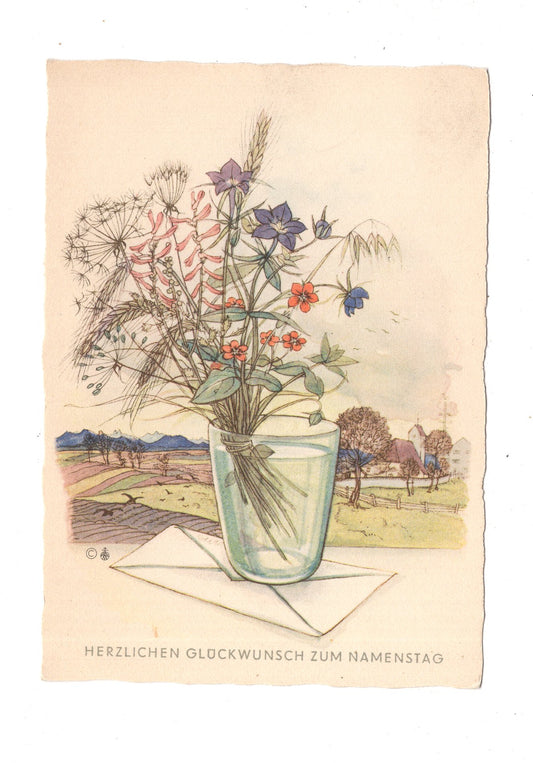 Ansichtskarte Glückwünsche / Glückwunsch zum Namenstag / L1-64