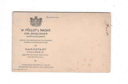 Fotografie Niedlicher kleiner Junge - Darmstadt um 1900 / CDV M1-15