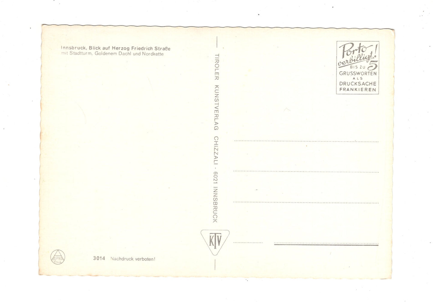 Ansichtskarte Innsbruck / Herzog-Friedrich-Straße / Tirol / Österreich