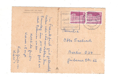 Ansichtskarte Frankfurt am Main / Rossmarkt und Hauptwache / J1-56