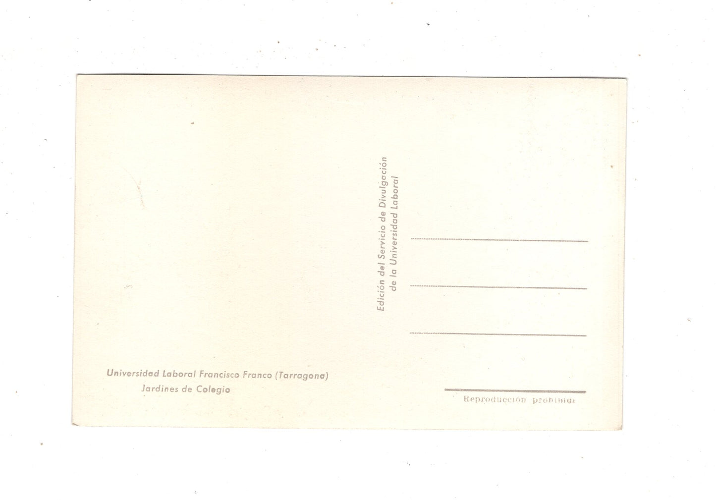 Ansichtskarte Universidad Laboral Francisco Franco / Tarragona / Spanien / N1-55