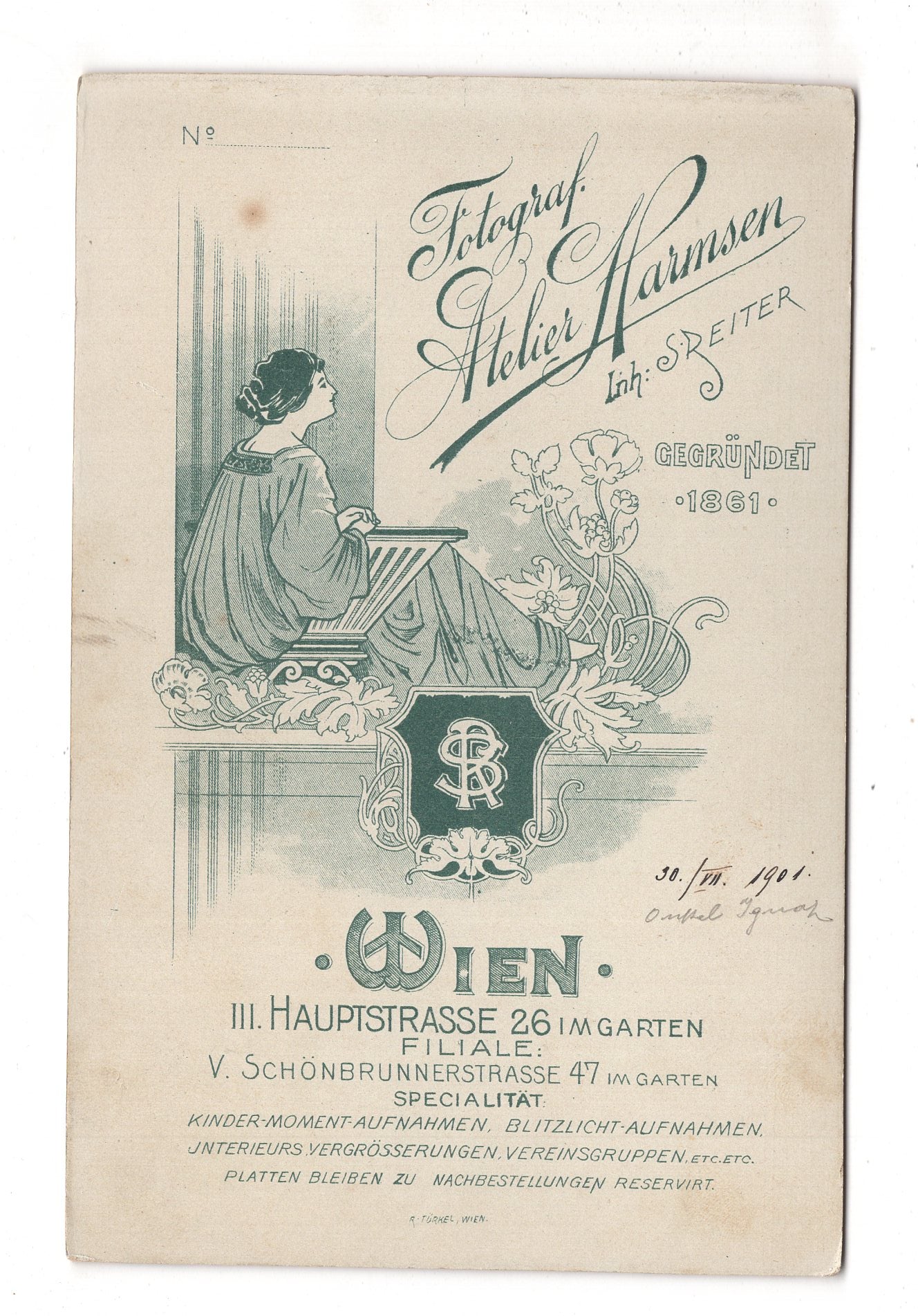 Fotografie Feiner Herr - Wien 1901 / CAB X-19
