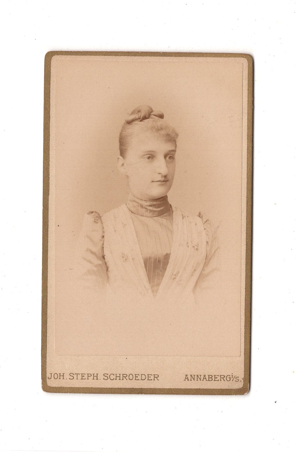 Fotografie Damenportrait - Annaberg 1880er / CDV C1-12