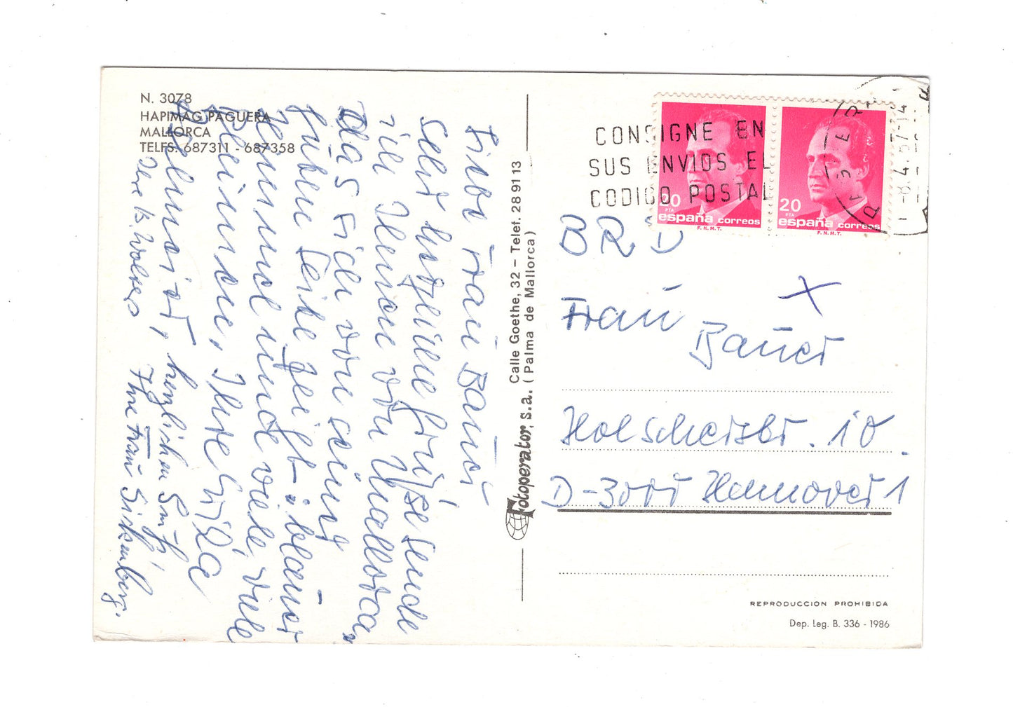 Ansichtskarte Mallorca / HAPIMAG Paguera / Spanien