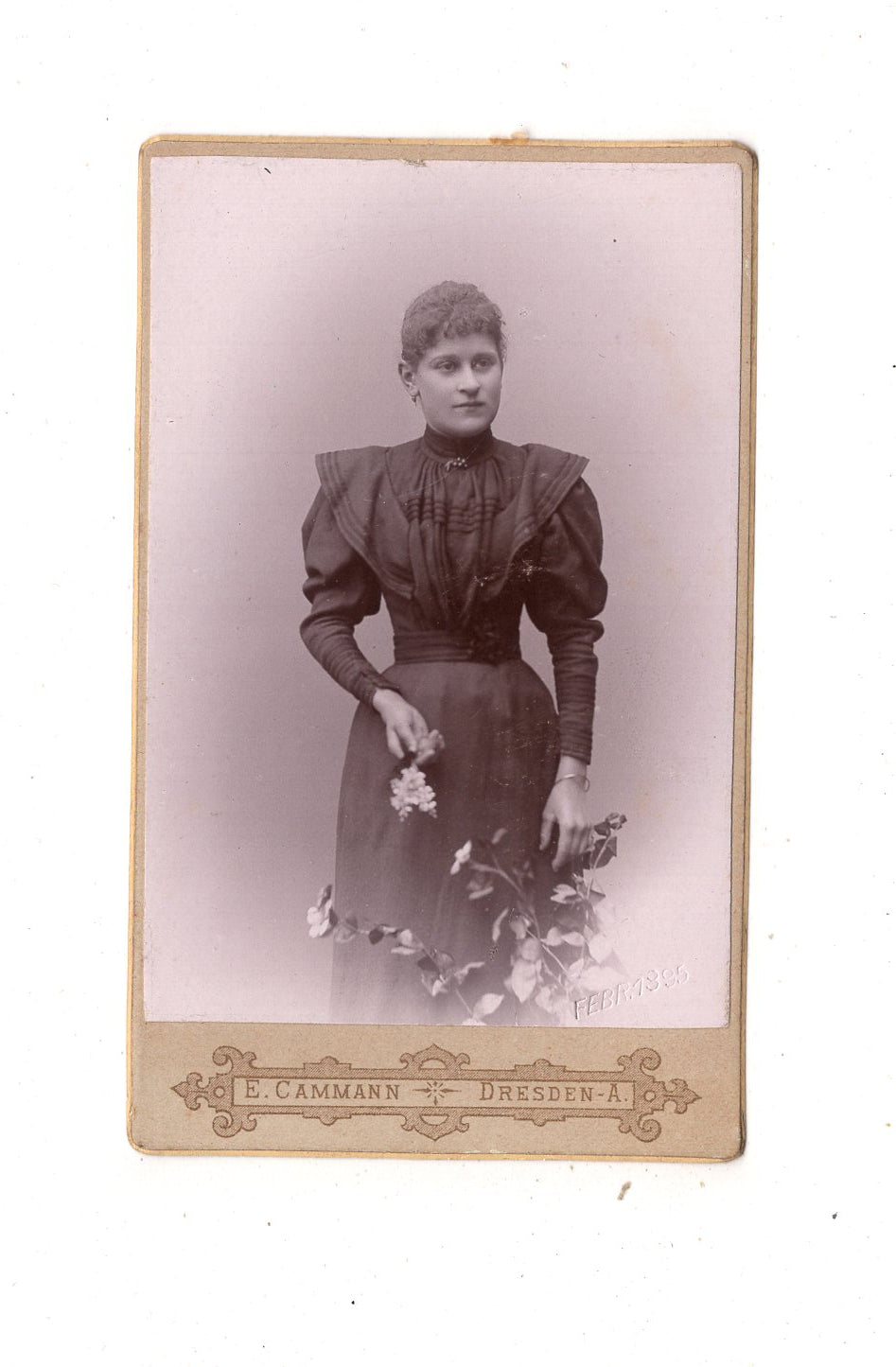 Fotografie Feine Dame - Dresden 1895 / CDV L1-33