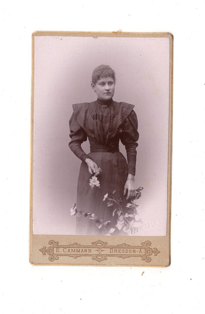 Fotografie Feine Dame - Dresden 1895 / CDV L1-33