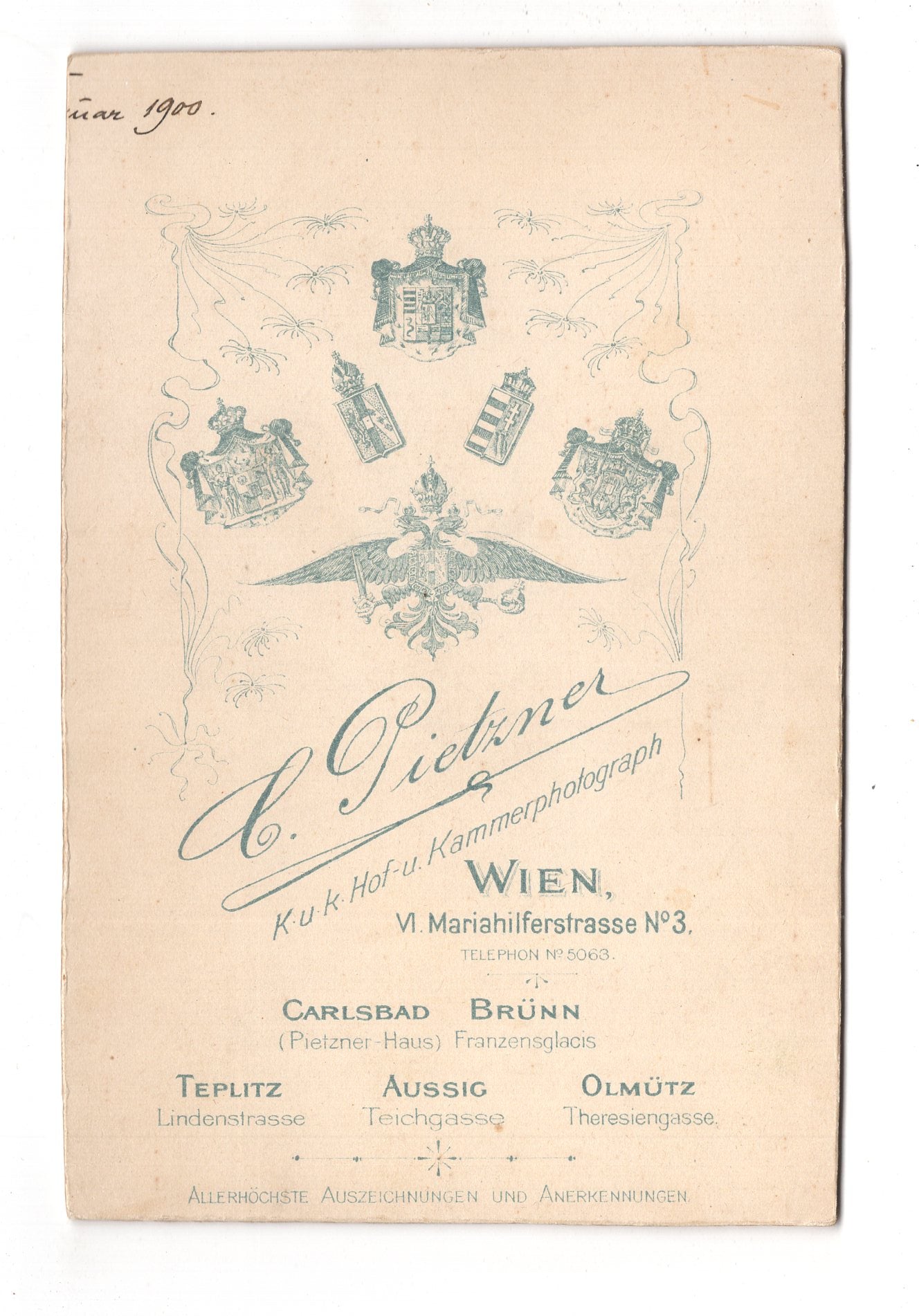 Fotografie Feiner Herr - Wien 1900 / CAB X-19