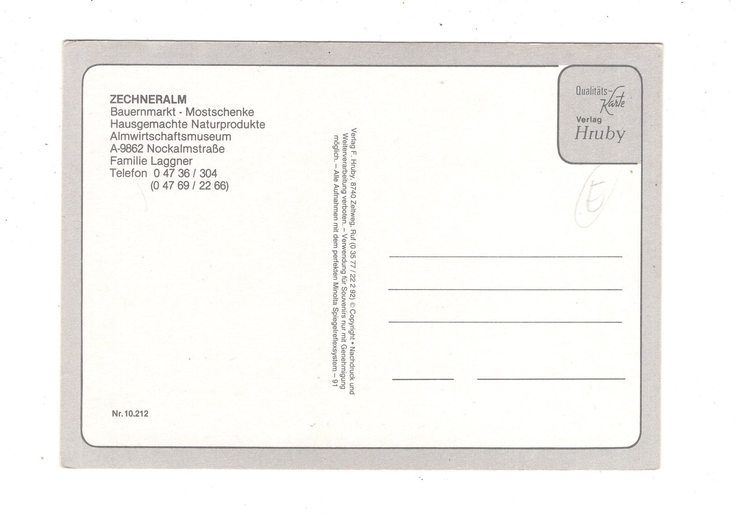 Ansichtskarte Bauernmarkt / Mostschenke Zechneralm / Nockalmstraße / Österreich