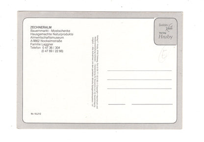 Ansichtskarte Bauernmarkt / Mostschenke Zechneralm / Nockalmstraße / Österreich
