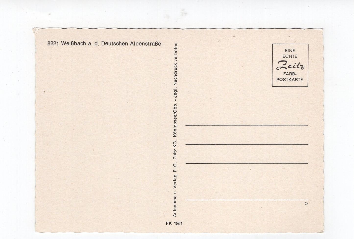 Ansichtskarte Weißbach an der Deutschen Alpenstraße