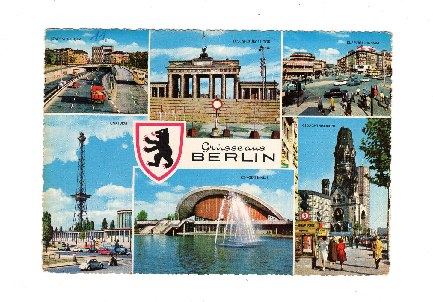 Ansichtskarte Berlin / Stadtautobahn / Brandenburger Tor +++