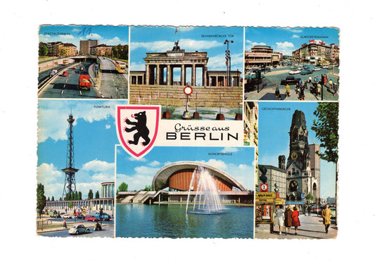 Ansichtskarte Berlin / Stadtautobahn / Brandenburger Tor +++