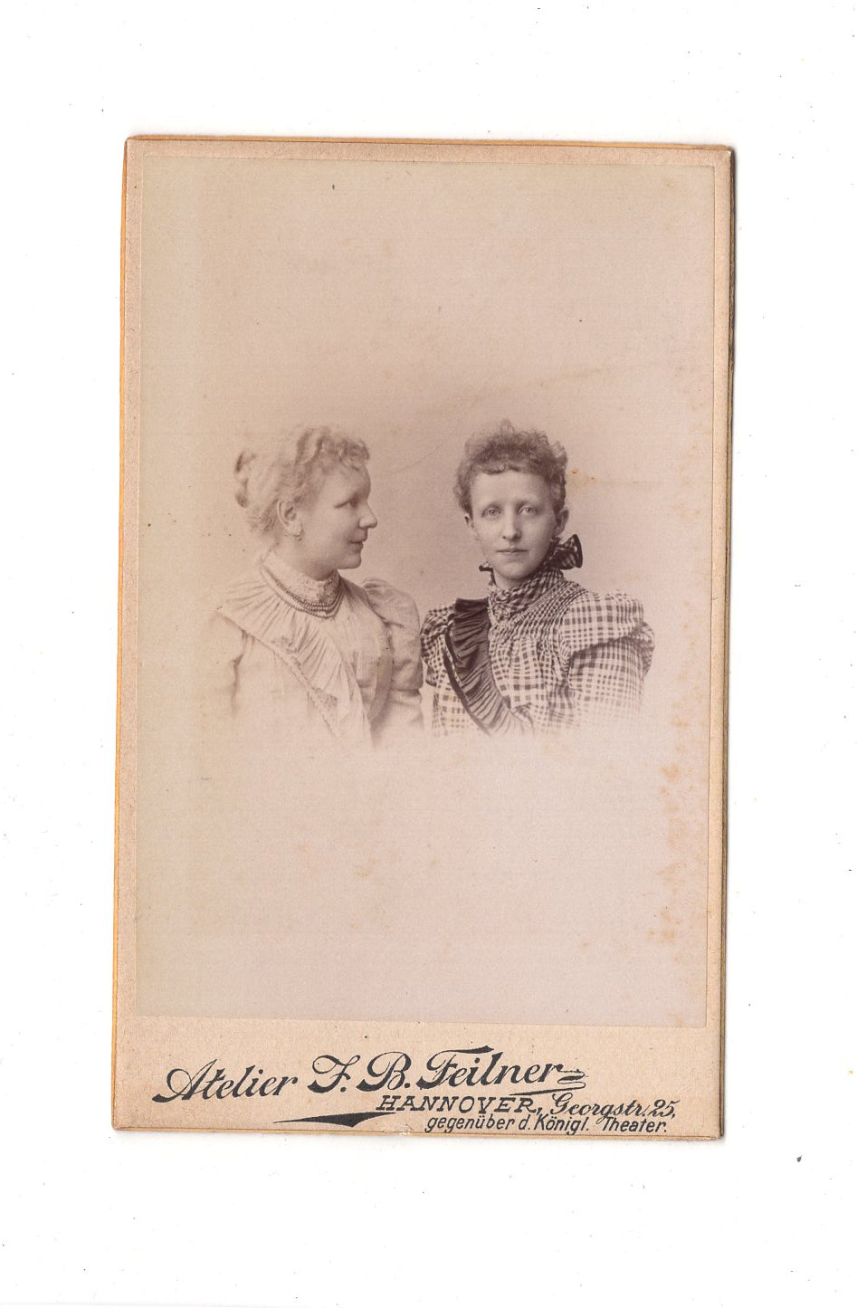Fotografie Damenportrait - Hannover 1890er / CDV C1-12