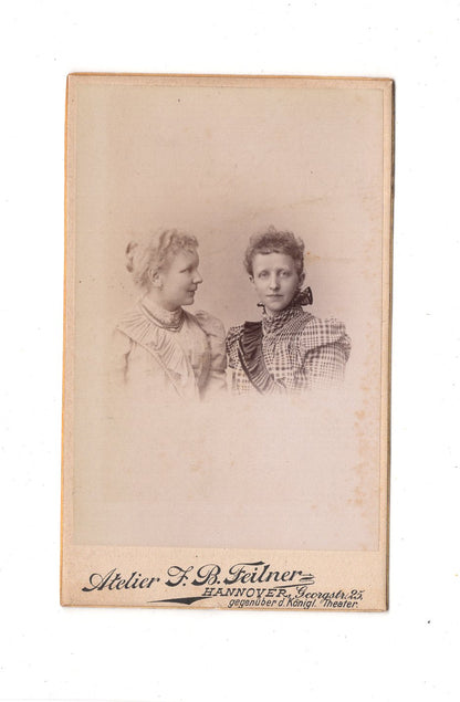 Fotografie Damenportrait - Hannover 1890er / CDV C1-12