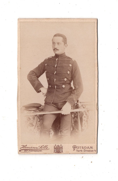 Fotografie Soldat / Husar - Potsdam 1880er