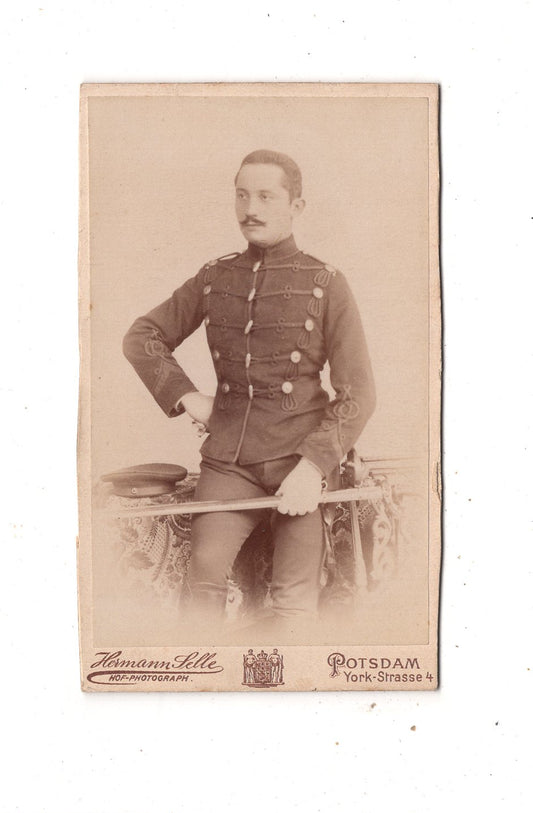 Fotografie Soldat / Husar - Potsdam 1880er