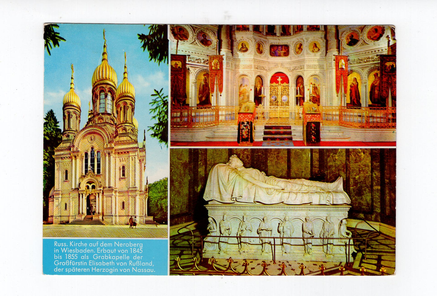 Ansichtskarte Wiesbaden / Russische Kirche auf dem Neroberg