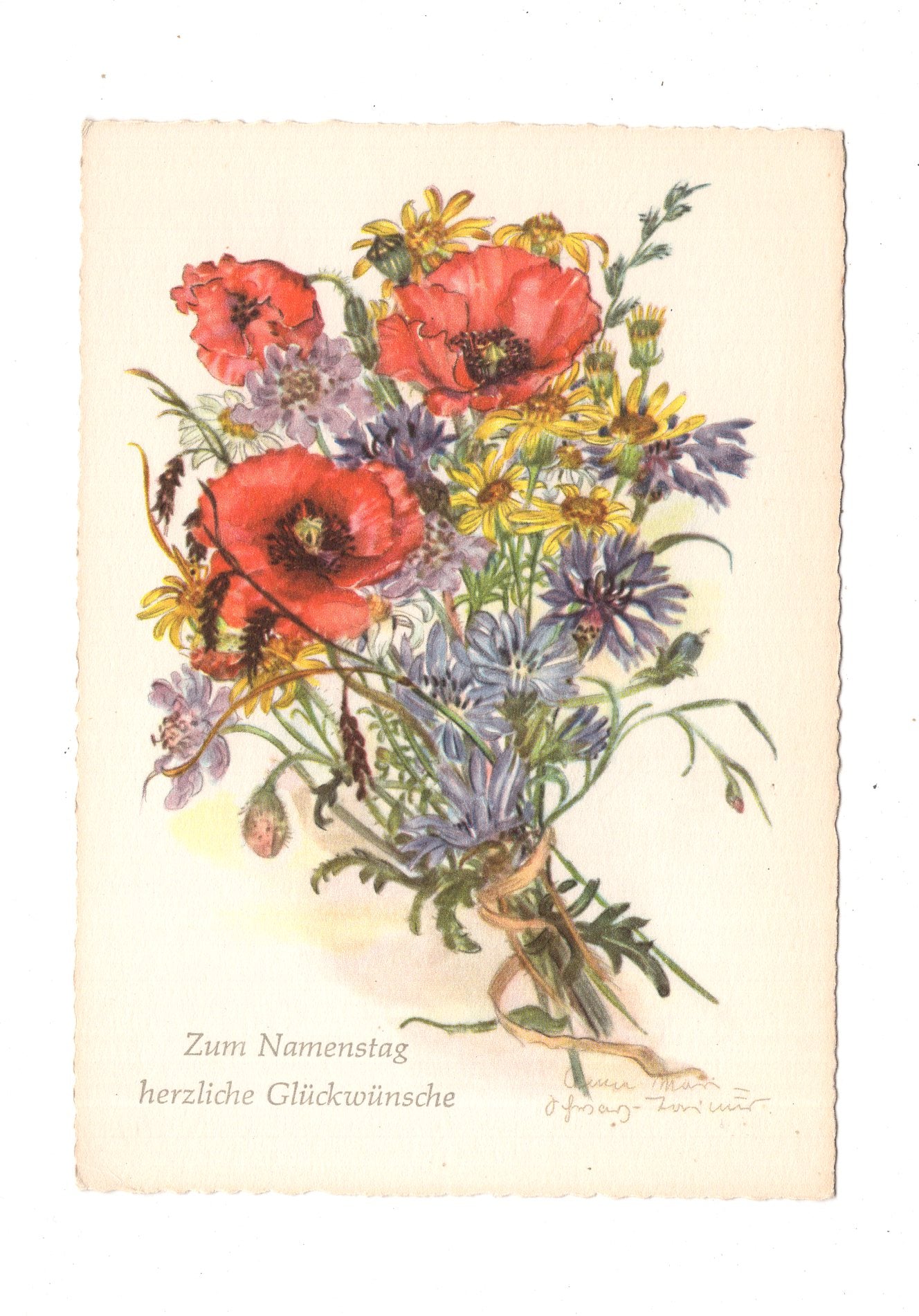 Ansichtskarte Glückwünsche / Glückwunsch zum Namenstag / L1-64
