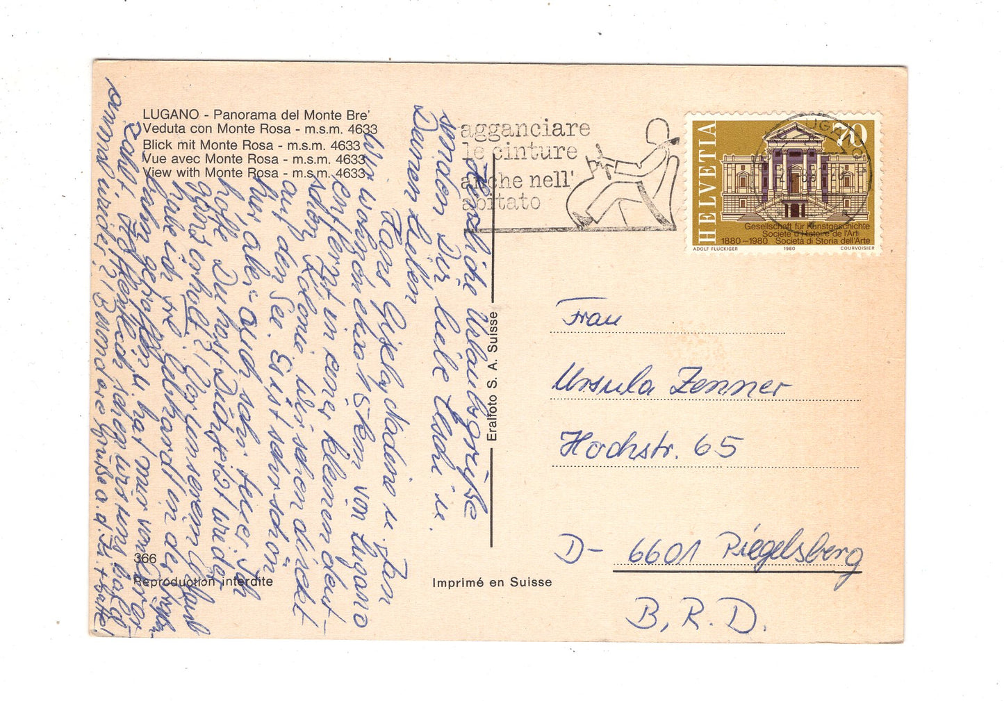 Ansichtskarte Lugano / Schweiz