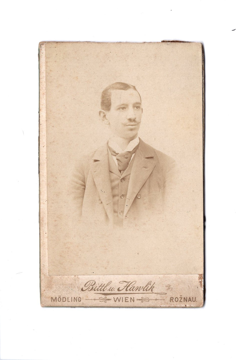 Fotografie Herrenportrait - Wien / Mödling / Roznau 1890er